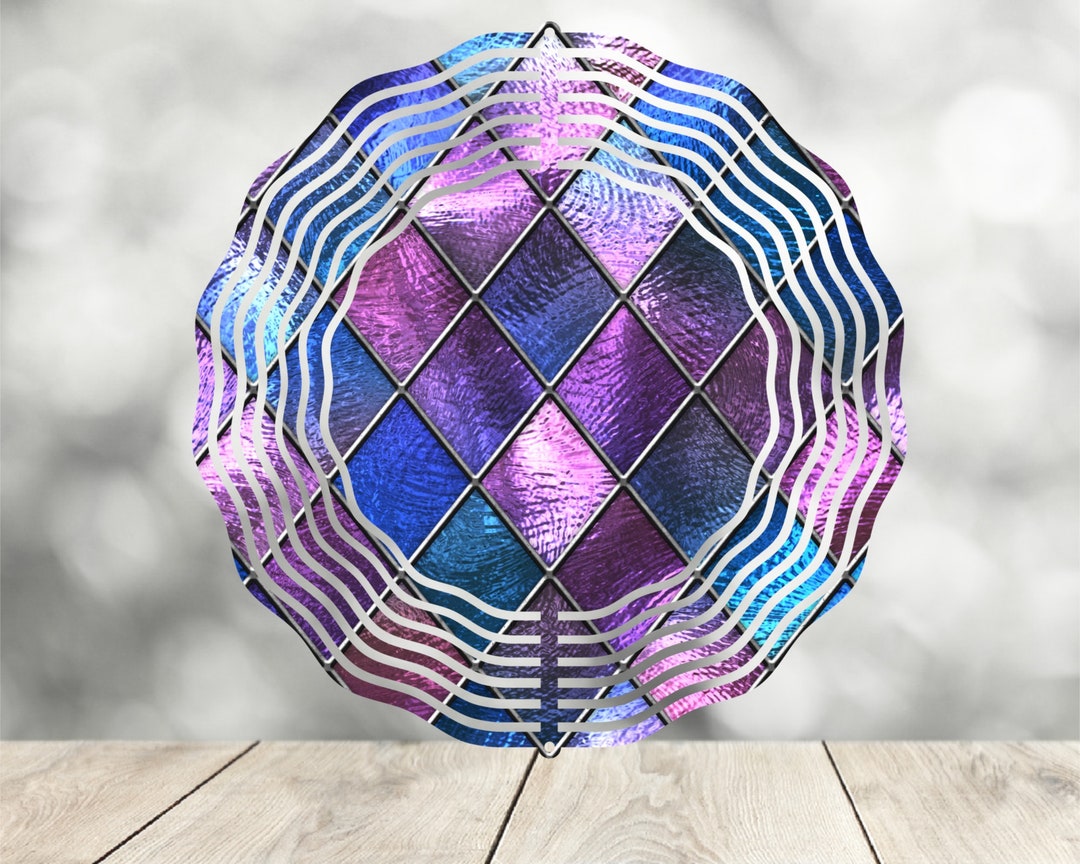 Wind Spinner Glass Stained Design Digital Download Sublimation Graphics ...