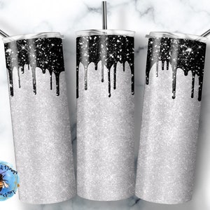20 Oz skinny tumbler black drip wrap tapered straight template digital download sublimation graphics instant download sublimation png