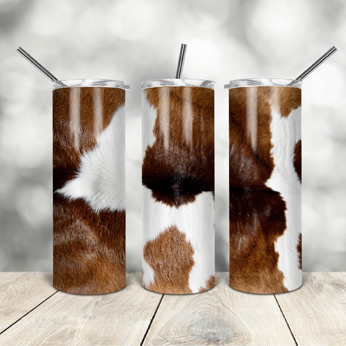 20 Oz Skinny Tumbler Cowhide Wrap Tapered Straight Template Digital ...