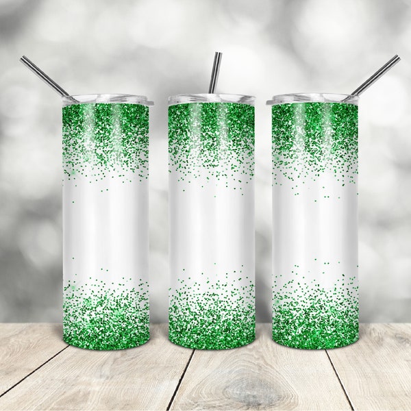 30 Oz skinny tumbler green glitter wrap tapered straight template digital download sublimation graphics  instant download  sublimation