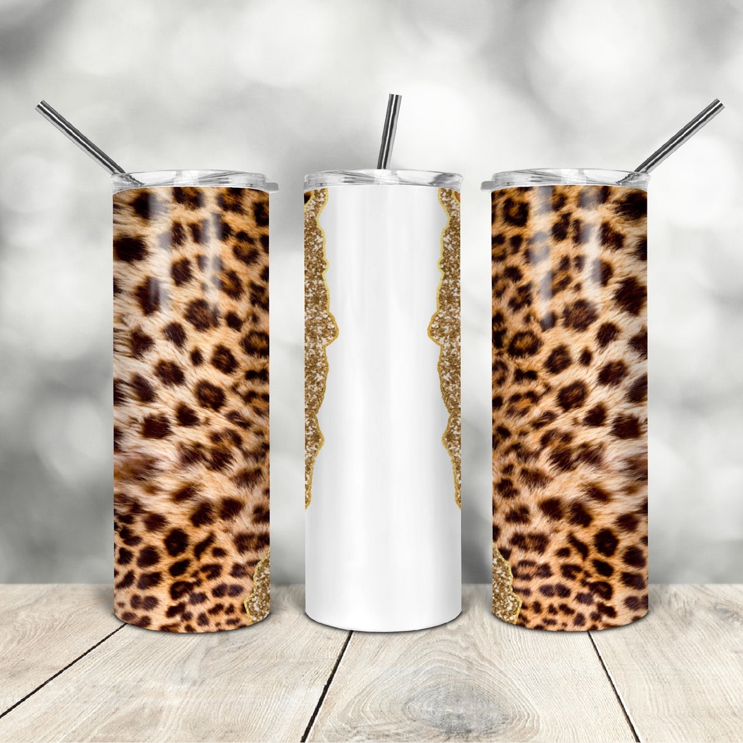 20 Oz Skinny Tumbler Leopard Tumbler Wrap Tapered Straight Template ...