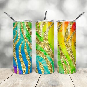 20 Oz skinny tumbler rainbow glitter wrap tapered straight template digital download sublimation graphics  instant download  sublimation
