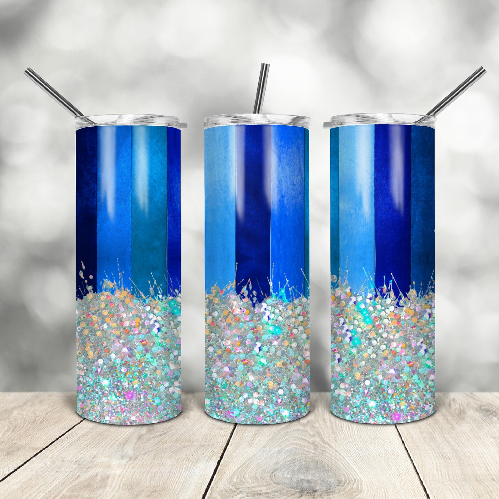 20 Oz Skinny Tumbler Wood Glitter Wrap Tapered Straight - Etsy