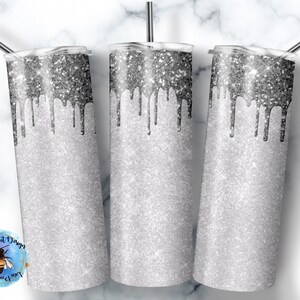 20 Oz skinny tumbler silver drip wrap tapered straight template digital download sublimation graphics instant download sublimation png