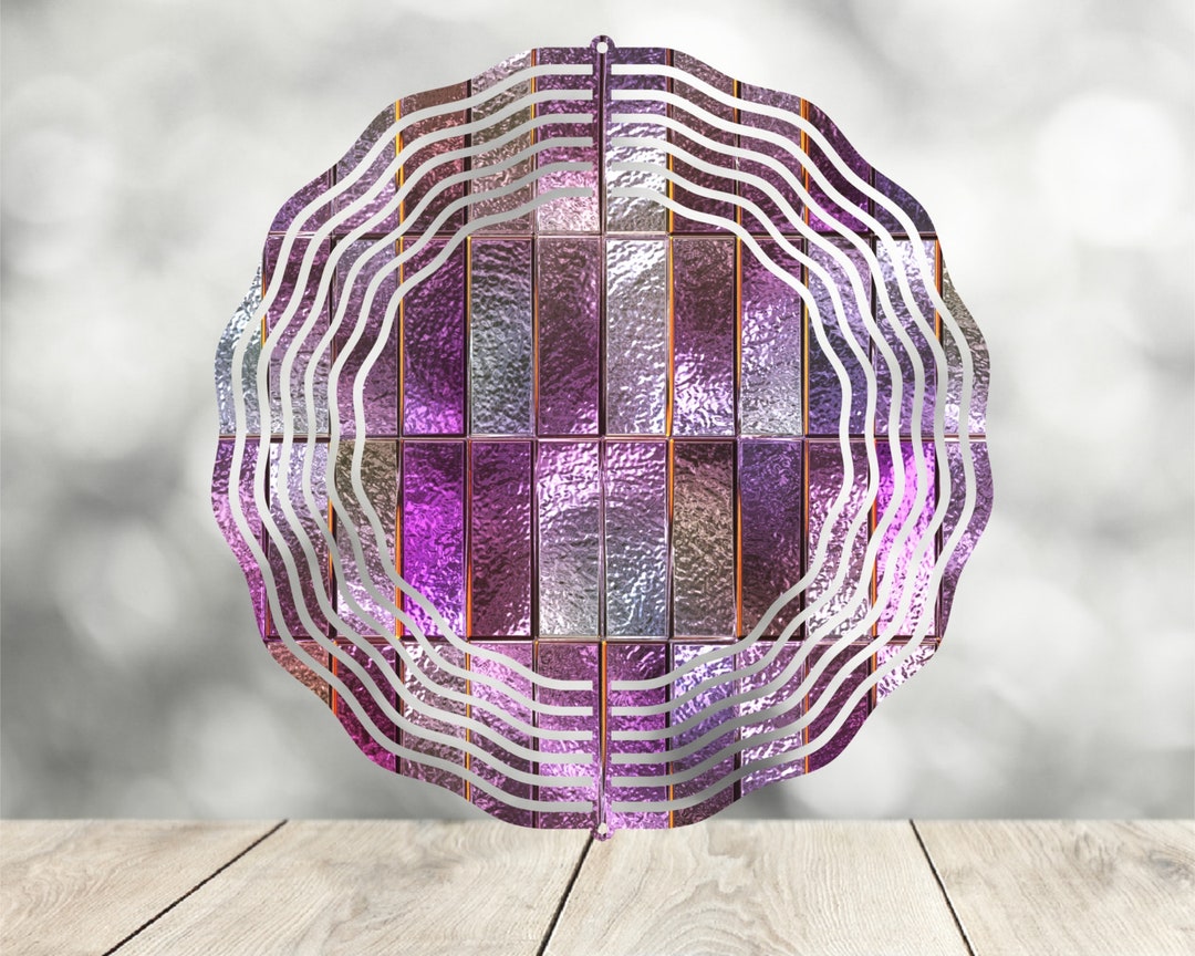Wind Spinner Glass Stained Design Digital Download Sublimation Graphics ...