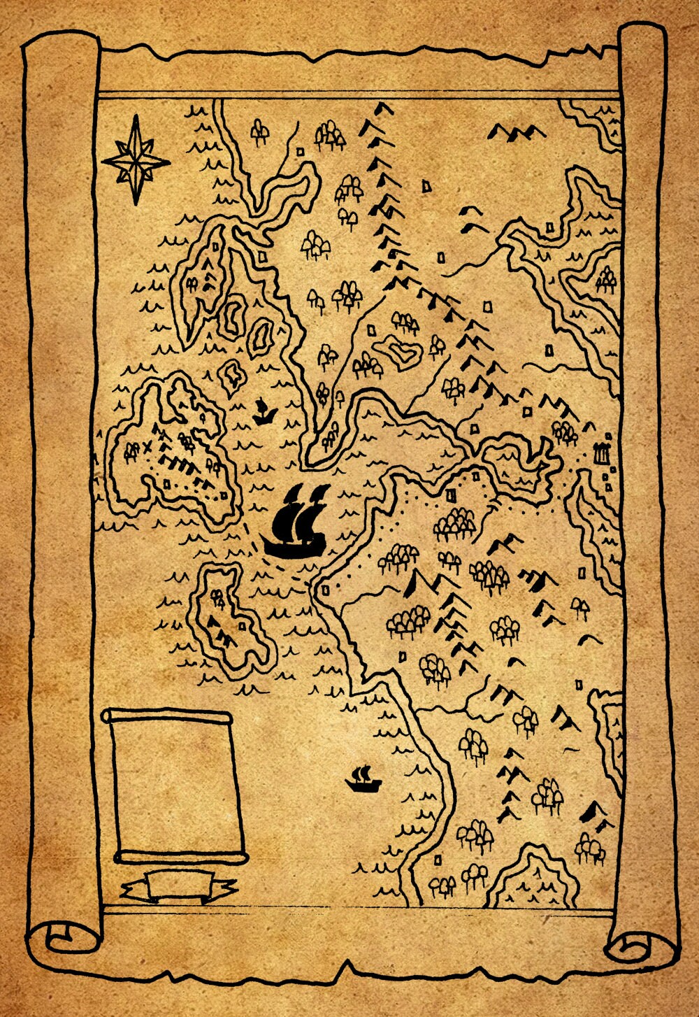 Fantasy World Map On Papyrus Digital Download Printable Etsy Fantasy World Map On Papyrus Digital Download Printable Etsy