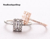 Luminous Ice Ring, 925 Sterling silver Rose Gold Plated Crystal, CZ, Pandora compatible
