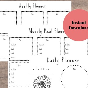 Fun Daily &amp; Weekly Planner - Etsy