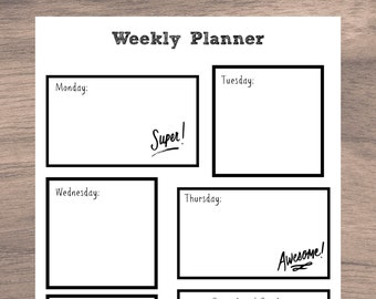 School Inspired Weekly Planner