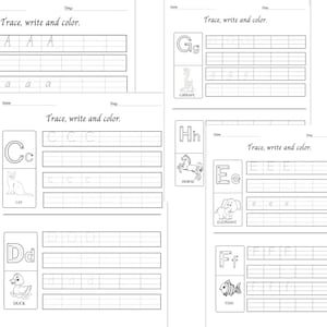 Children's Handwriting Practice Printable Worksheet - Etsy