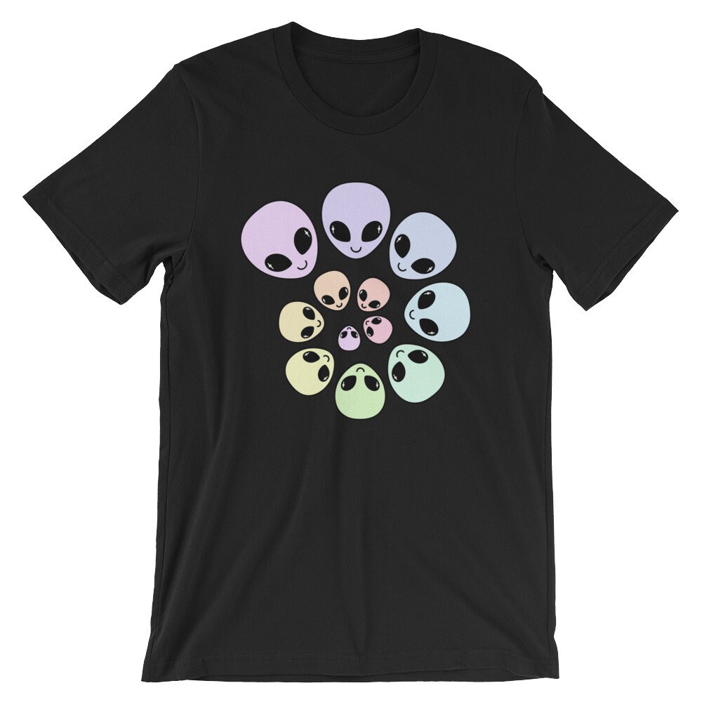 Pastel Rainbow Alien Head Spiral Unisex T-shirt - Etsy