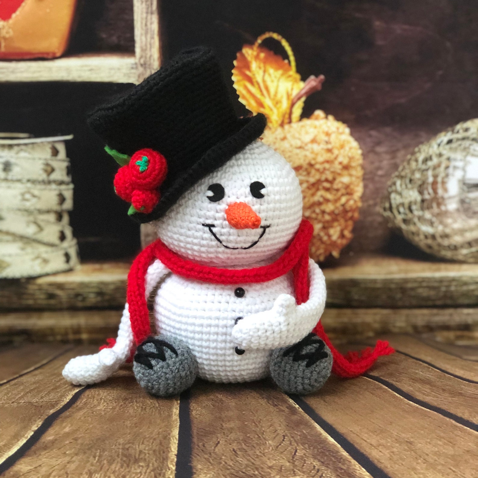 Crochet snowman PATTERN Stuffed snowman toy Christmas | Etsy