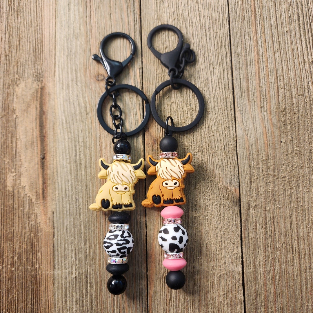 Cow Keychains, Cow Head Keychains, Gifts for Her, Cute Keychains, Cute