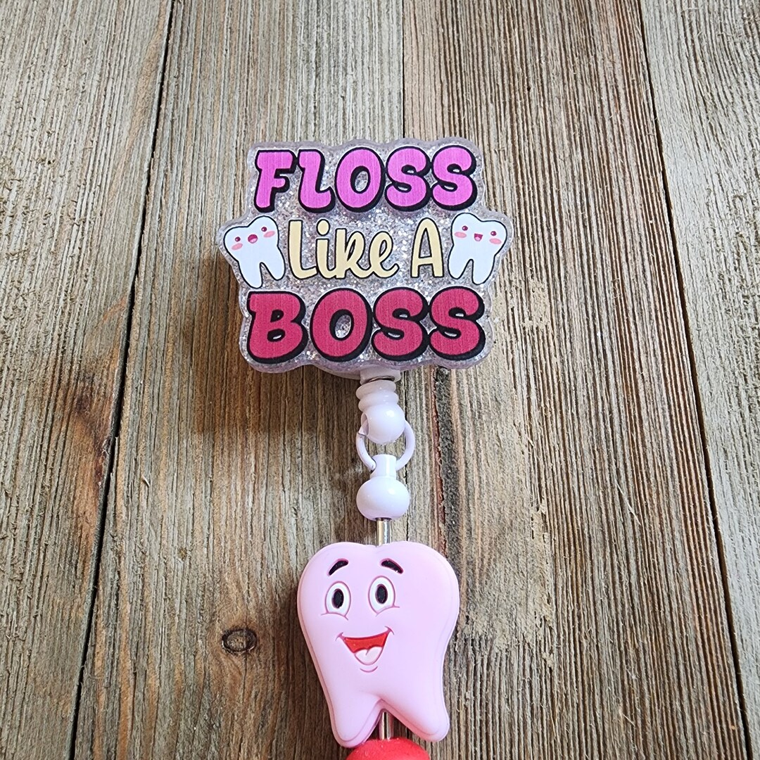Floss Boss, Badge Reels, Badge Reels, Dental Badge Reels, Badge Clips