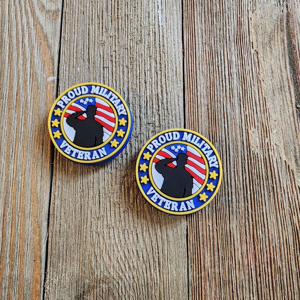 Military Branches, Silicone beads, Focal Bead, Army, Navy, Marines, Veterans