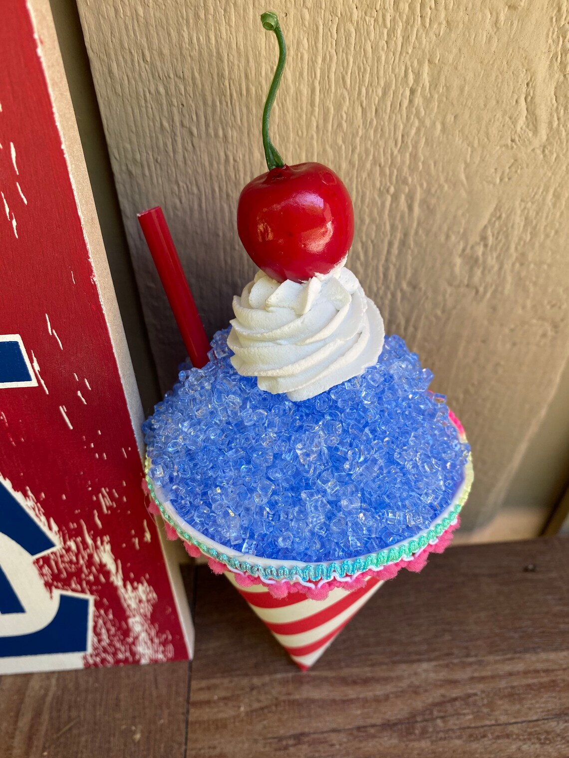 Summer Treat Fake shaved Ice Shaved Ice Wreath Attachments Etsy