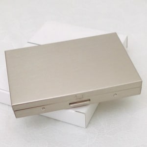 Vintage Business Card/Credit Card Case New In Box-Stainless Steel