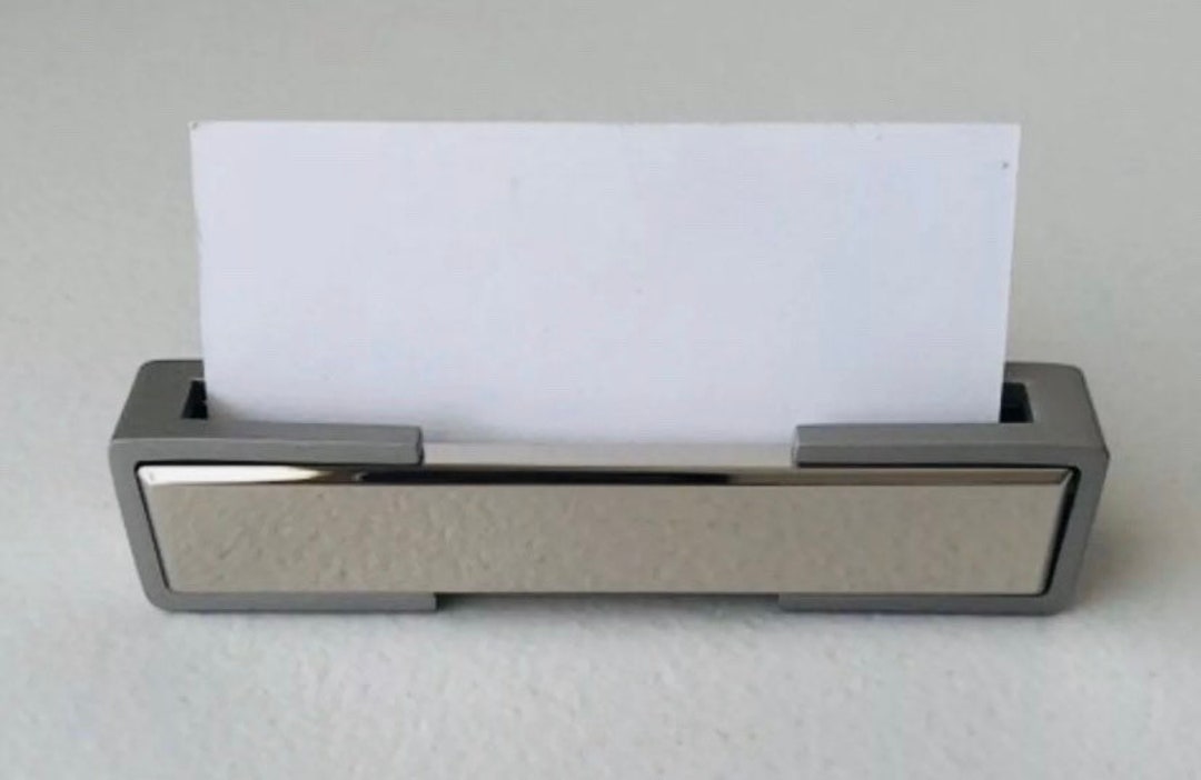 Silver-Plated Desk Business Card Holder