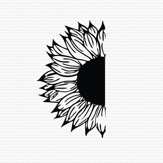 Free Free Sunflower Half Svg Free 179 SVG PNG EPS DXF File