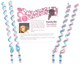 Twirly Do Collect 4 Baby Color 5” Twirly Do Hair Wraps Fun Girl Hair Styles and up dos. Looks Like a Braid but Works Like a Barrette!