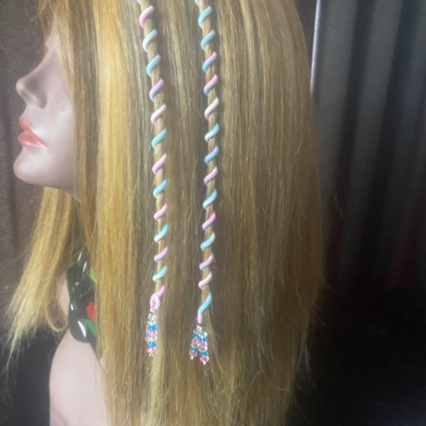 get 2 - 9" Twirly Do Gift Braid Barrette hair Accessory