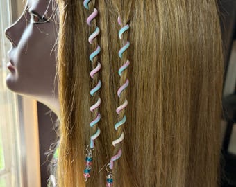 Rainbow Princess Hair Accessory: Polymer Clay Twirly Do