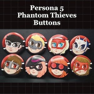Persona 5 Phantom Thief Buttons
