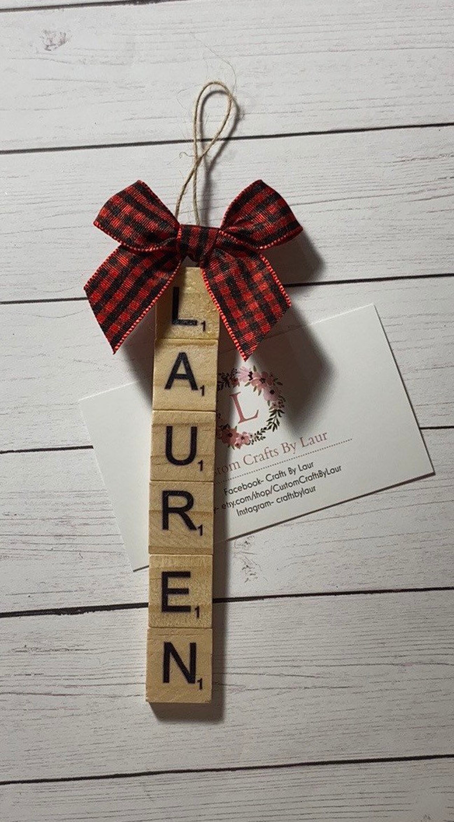 Scrabble Letter Ornament Etsy