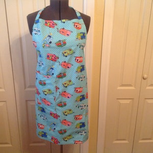 Schort met kampeertrailerprint