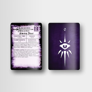 Baralho de magias de bruxo de Dungeons and Dragons