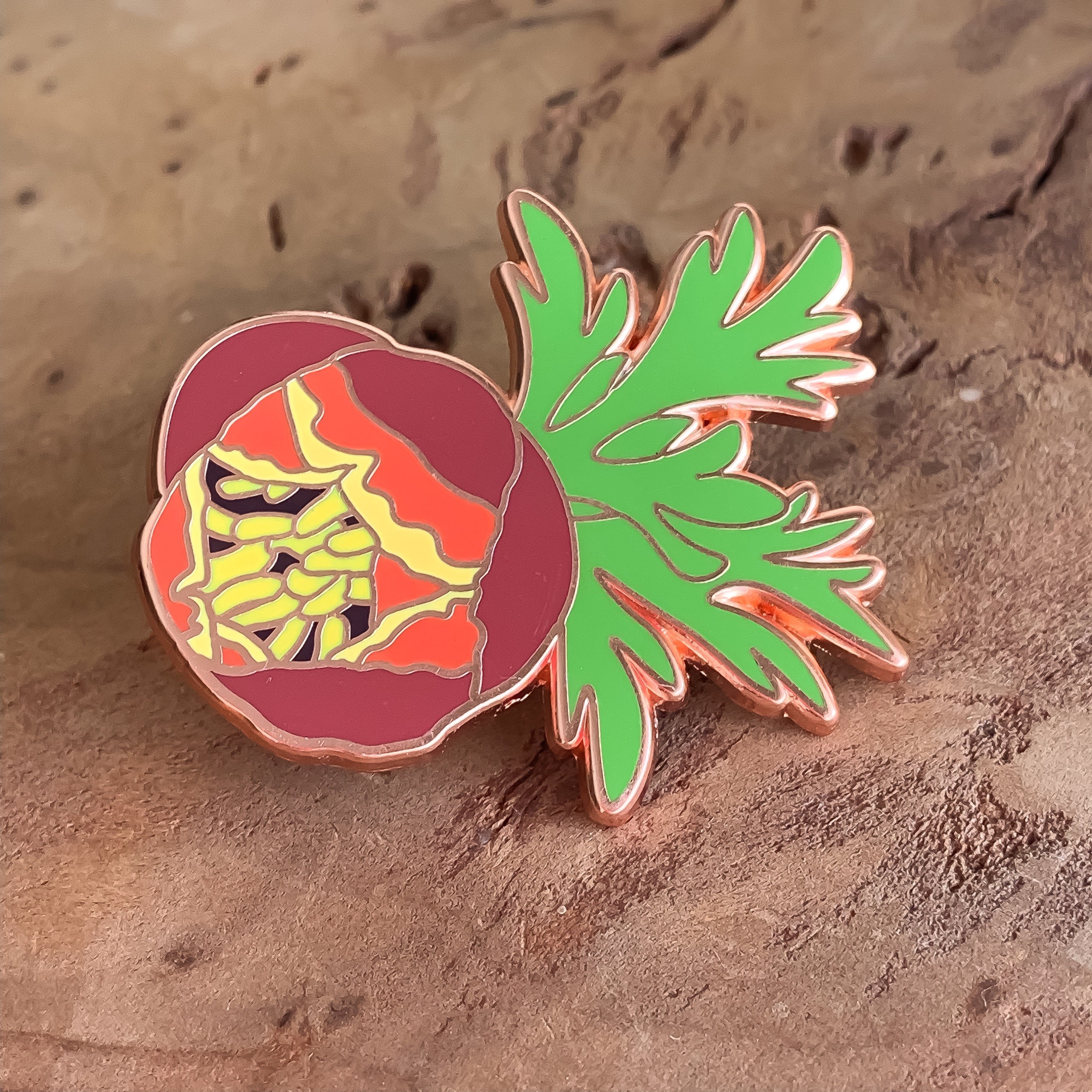 California Peony hard enamel pin lapel pin brooch | Etsy