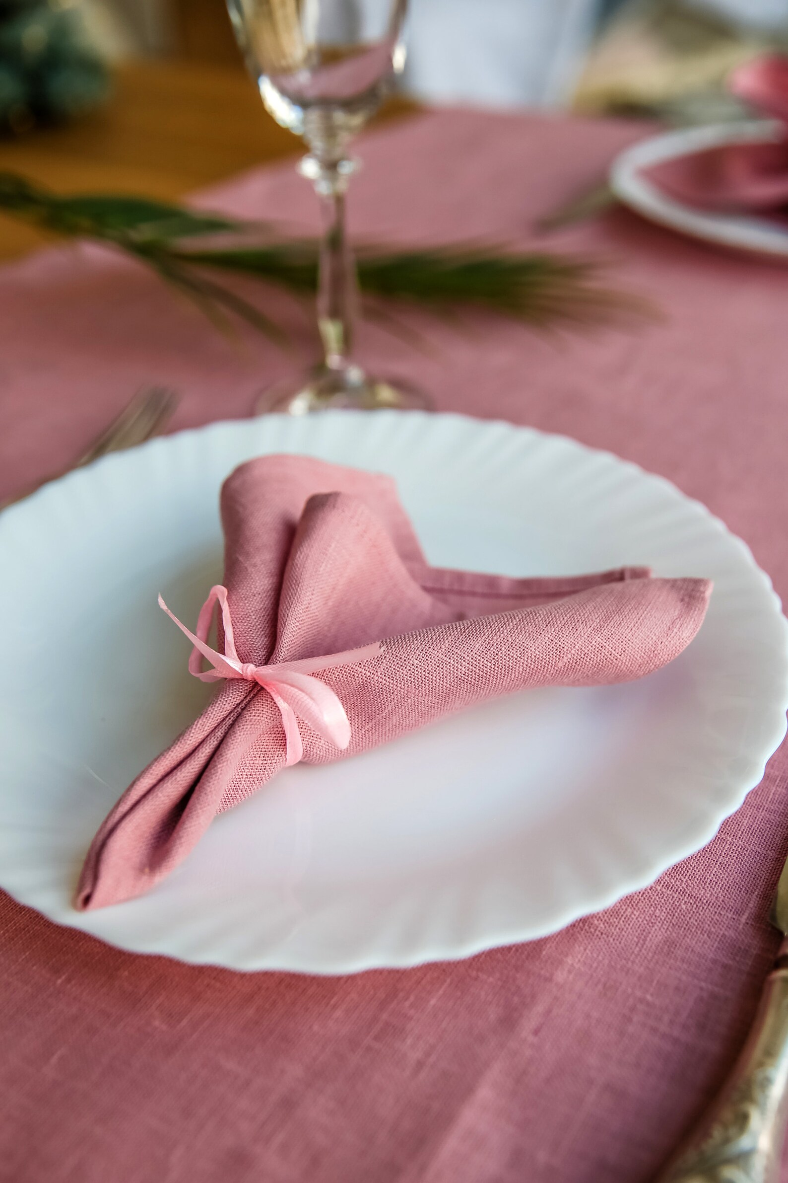 Wedding Linen Napkins Washed Soft Linen Table Napkin in Dusty Etsy