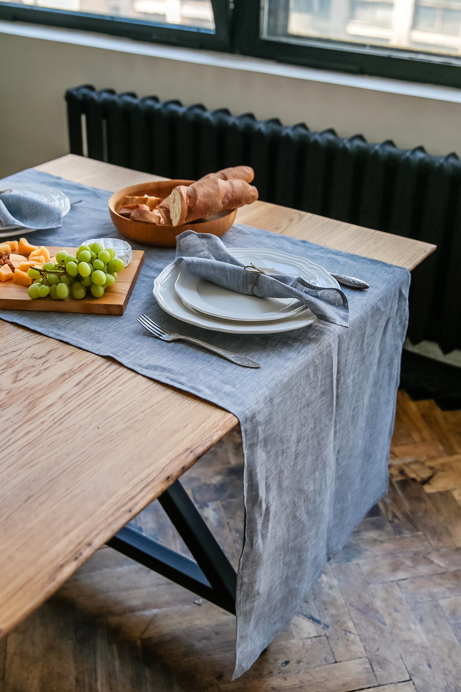 Linen Mother's Day Table Runner White Table Runner Linen Etsy