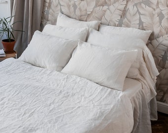 Ivory LINEN DUVET COVER - Linen bedding set - Shabby Chic linen duvet cover - Softened and washed linen - Mother's Day gift