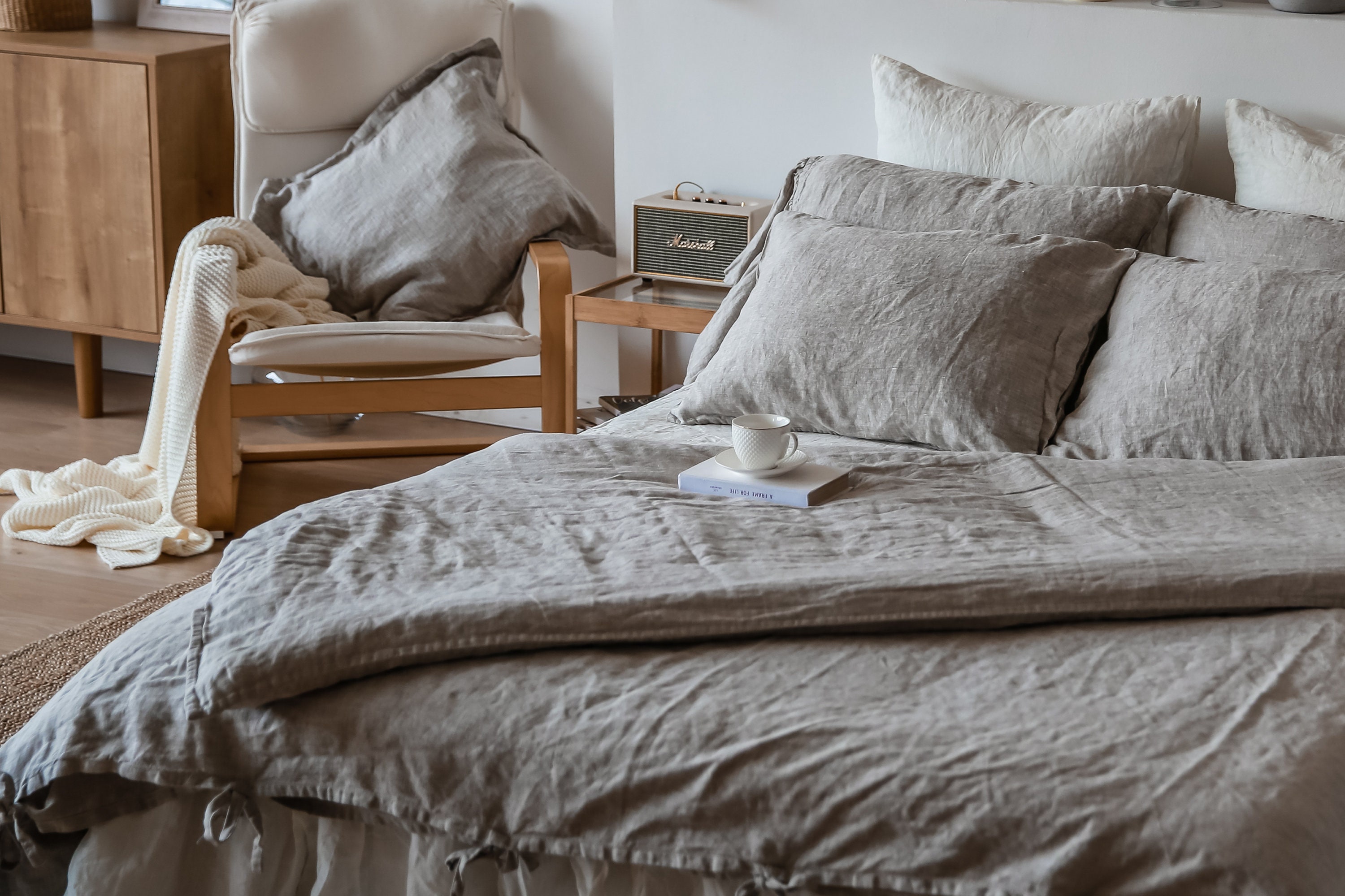 H&m linen duvet hot sale