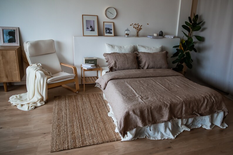 Linen Comforter Cover in Cinnamon Color Linen Quilt Cover Etsy