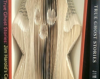 Ghost folded book art - Halloween decorations