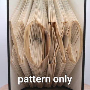 Xoxo Valentines Day book folding pattern - Valentines day craft - Valentines day gift - Valentines day decor