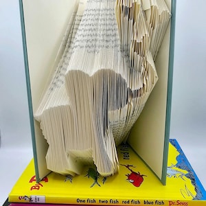 Baby elephant folded book art - Elephant art - nursery decor - baby shower gift - Elephant lover