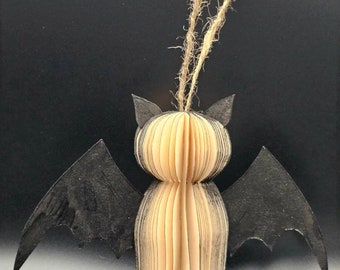 Upcycled Book Bat: Handmade Halloween Decor