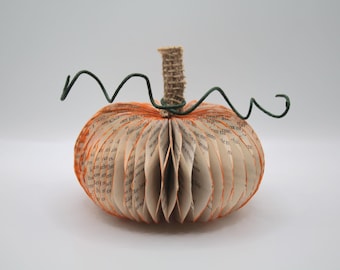 Book Page Pumpkin - Thanksgiving Tabletop Decor - Halloween Tabletop Decor