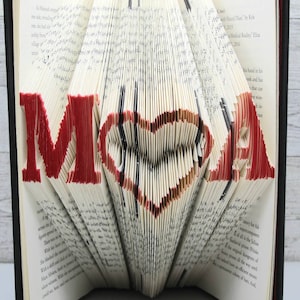 1st anniversary folded book art - anniversary gift - wedding gift -