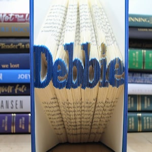 Custom Name Book Art - personalized gift - anniversary gift - birthday gift