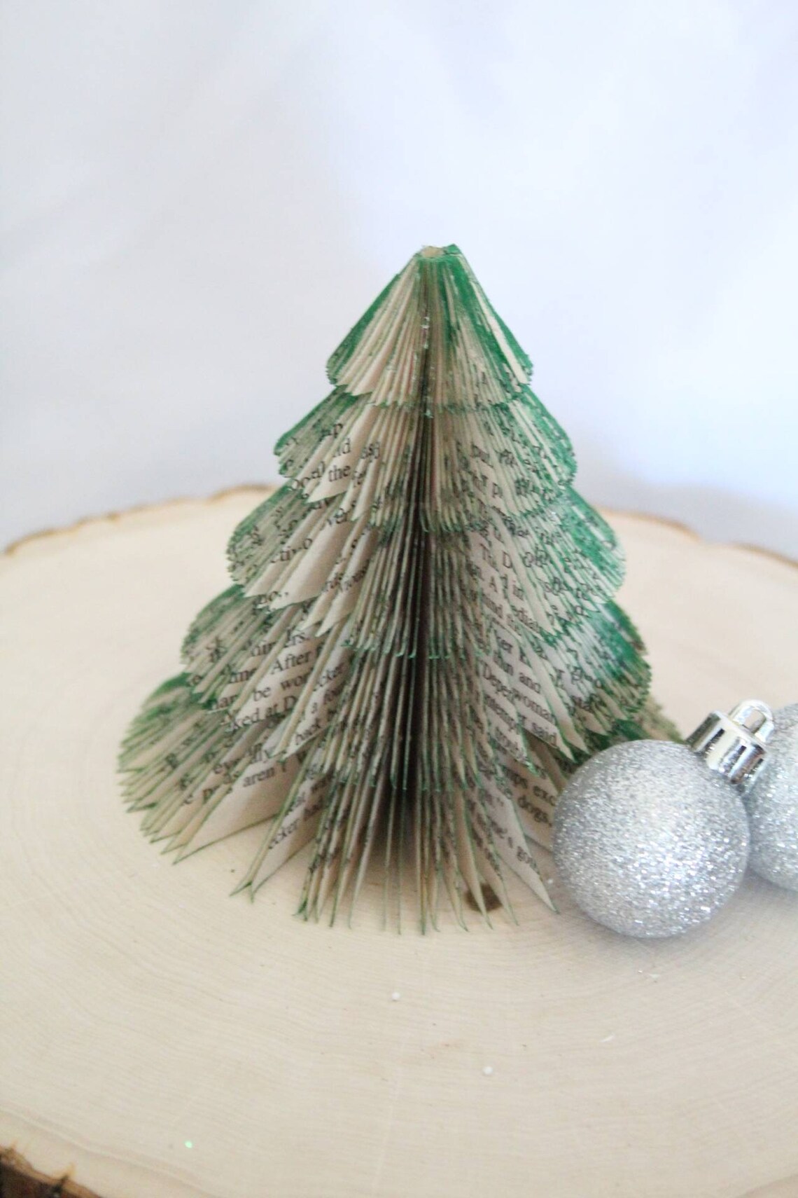 Mini Paper Christmas Trees Set of 2 Christmas Decorations Etsy