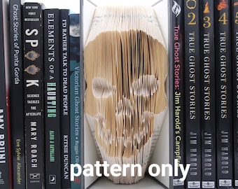 Skull book folding pattern - Halloween decorations - Skeletons - Gothic decor - DIY Halloween crafts