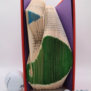 Golf folded book art - golf gifts - groomsmen gift - golf gift for men - golfer dad