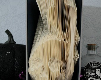 Skull & Raven book folding pattern -Edgar Allen Poe - DIY Halloween craft