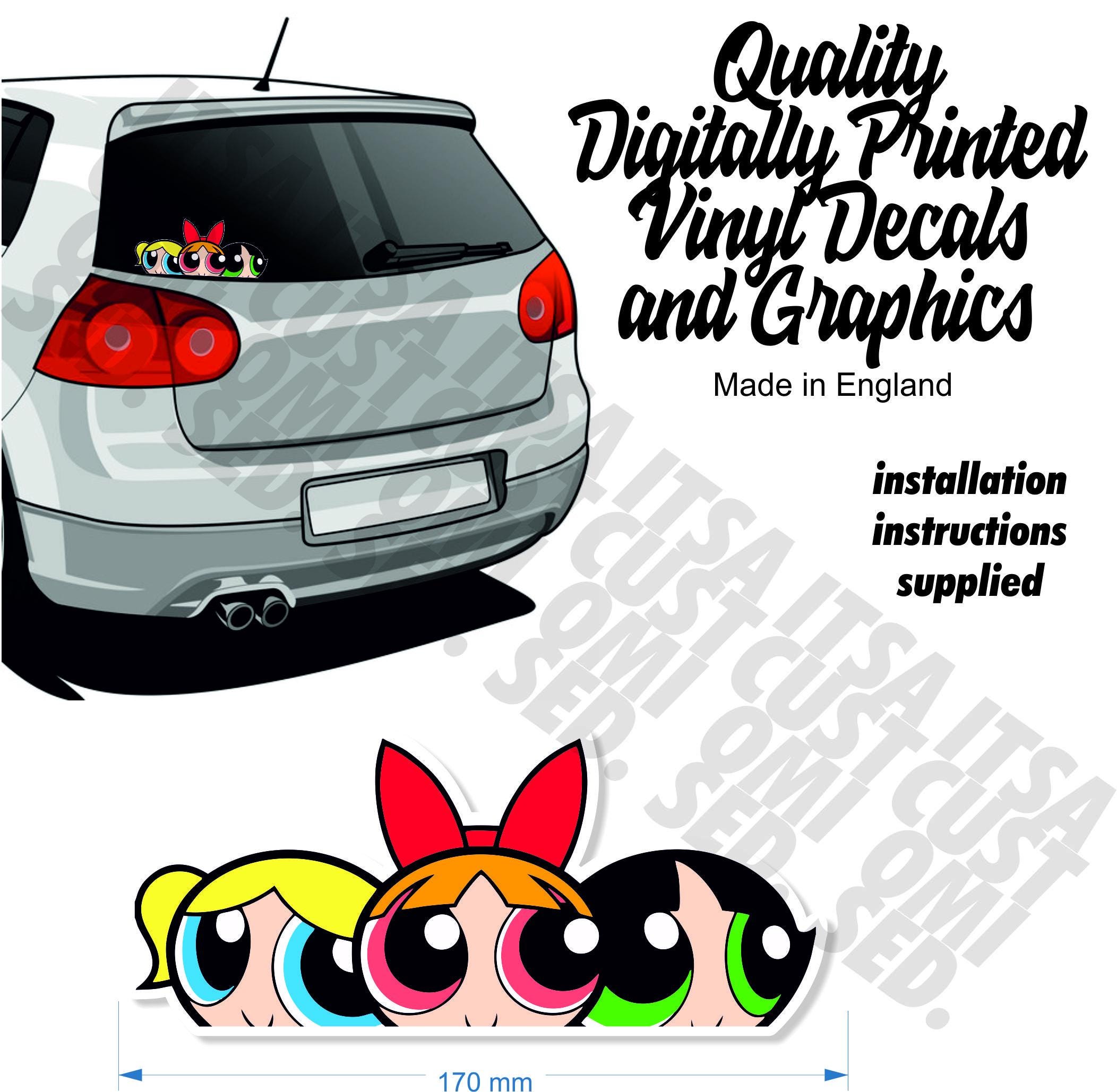 Original Retro 90'S PowerPuff girls car sticker