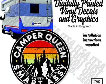 Camper Queen Car/Van/Motorhome Sticker