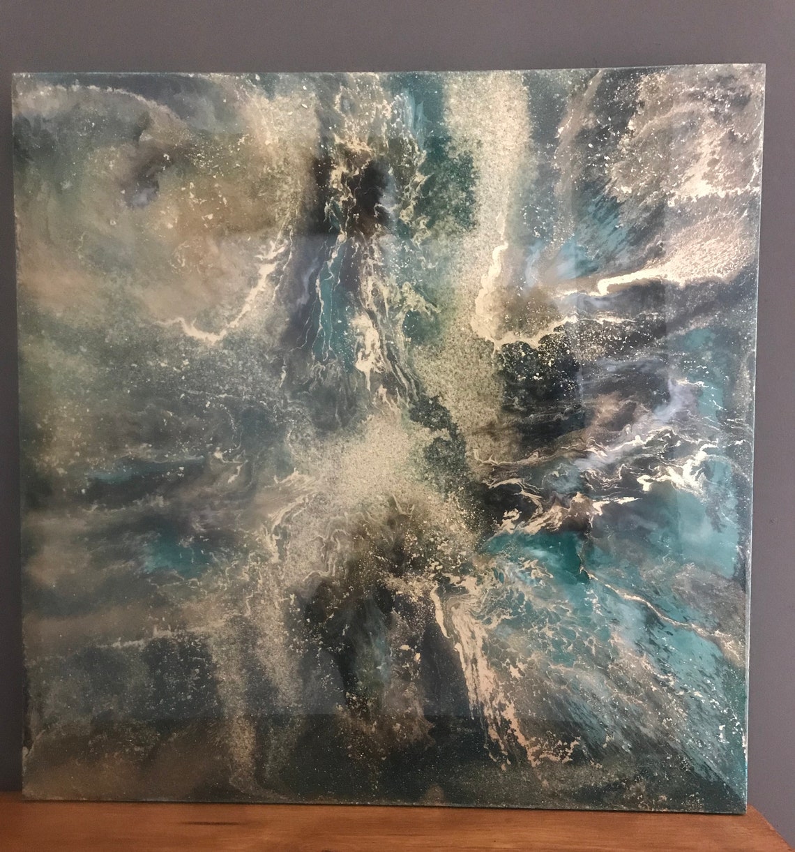 Abstract Art art with resin original art Etsy